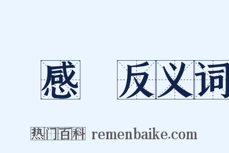 無感覺反义词是什么意思的图片